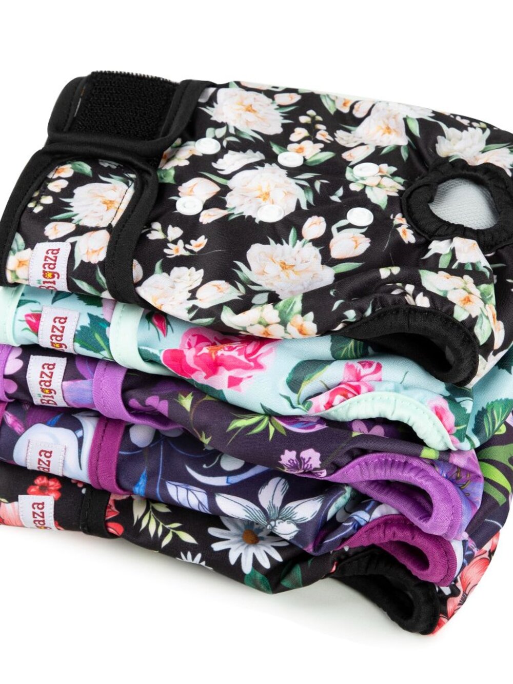 Washable Reusable Female Dog Diapers(5 Pack) Flower Medium (Pack of 5)